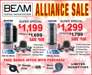 Beam Central Vacuum Systems Sale July